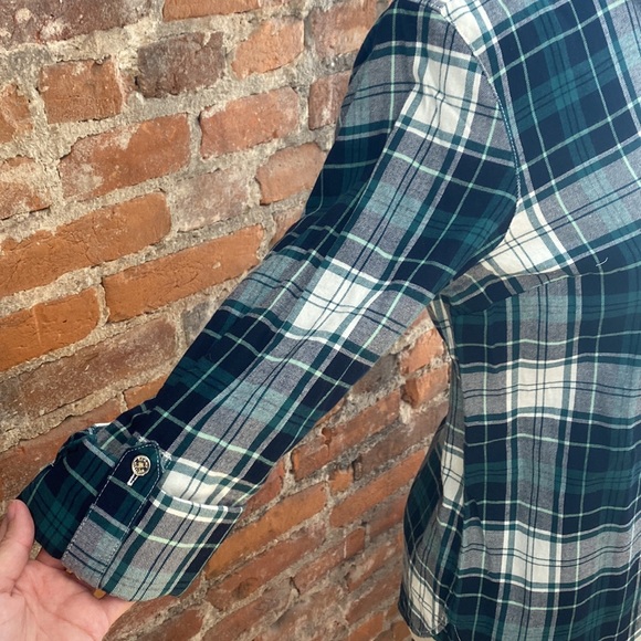 NWT Tommy Hilfiger Green Plaid Tunic - Picture 2 of 7